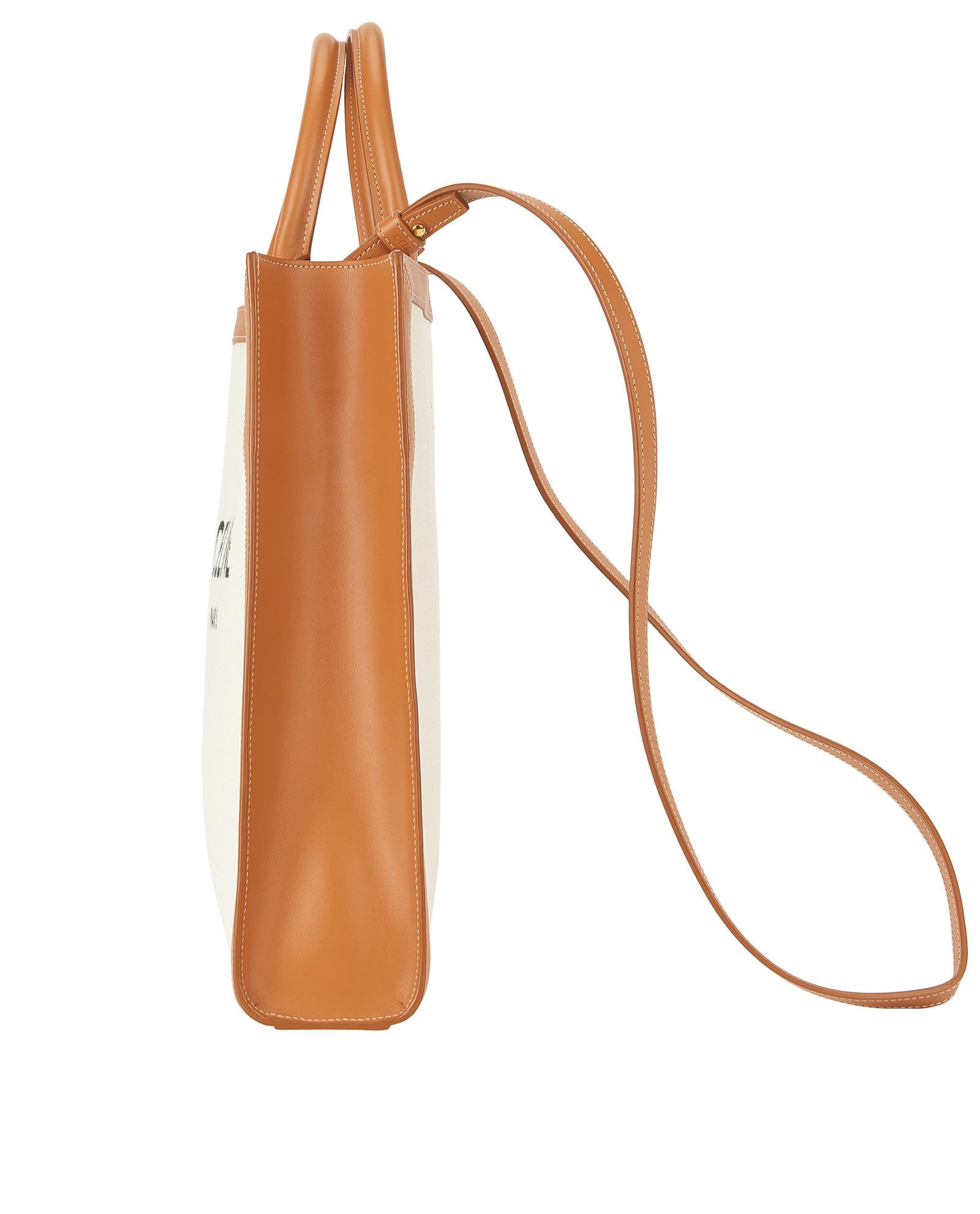 Cabas Vertical Tote, &pound;695, Handbags, Cream/Tan, Canvas, Bottom view